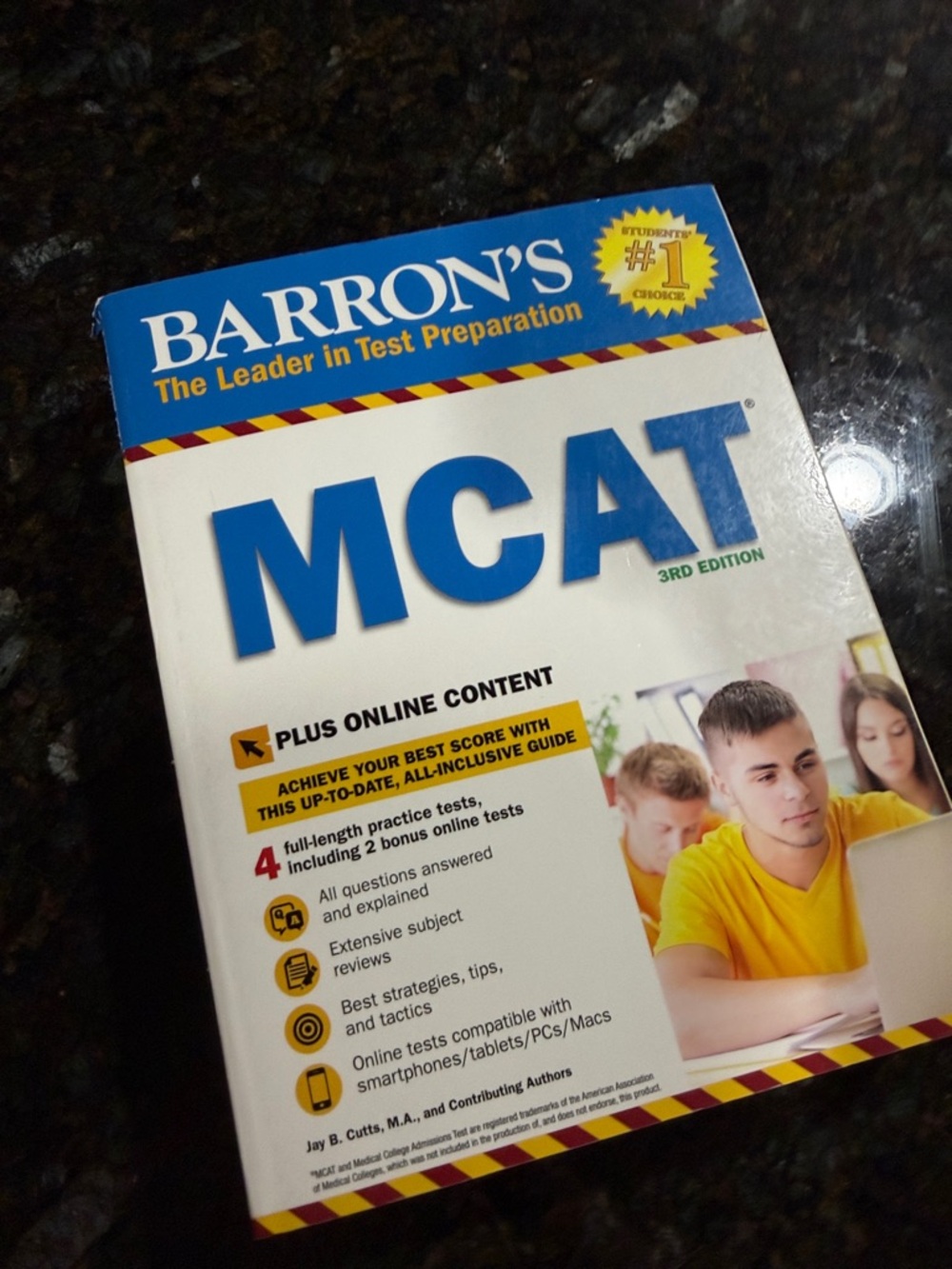 Barron's MCAT 3rd Edition Test Prep Book - White/Blue